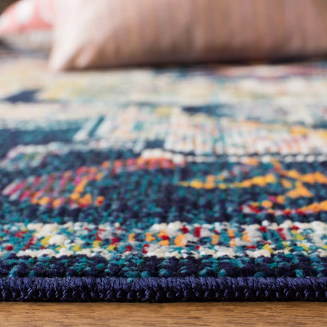 Safavieh Crystal 4'-0" x 6'-0" Rug in Navy / Fuchsia
