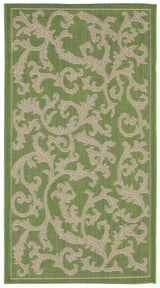 Safavieh Courtyard 2'-0" x 3'-7" Rug in Olive / Natural