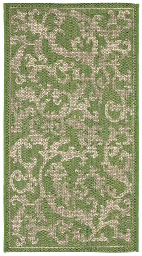 Safavieh Courtyard 2'-0" x 3'-7" Rug in Olive / Natural