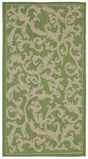 Safavieh Courtyard 2'-0" x 3'-7" Rug in Olive / Natural
