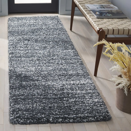Safavieh Hudson Shag 2'-3" x 8'-0" Rug in Dark Grey / Ivory
