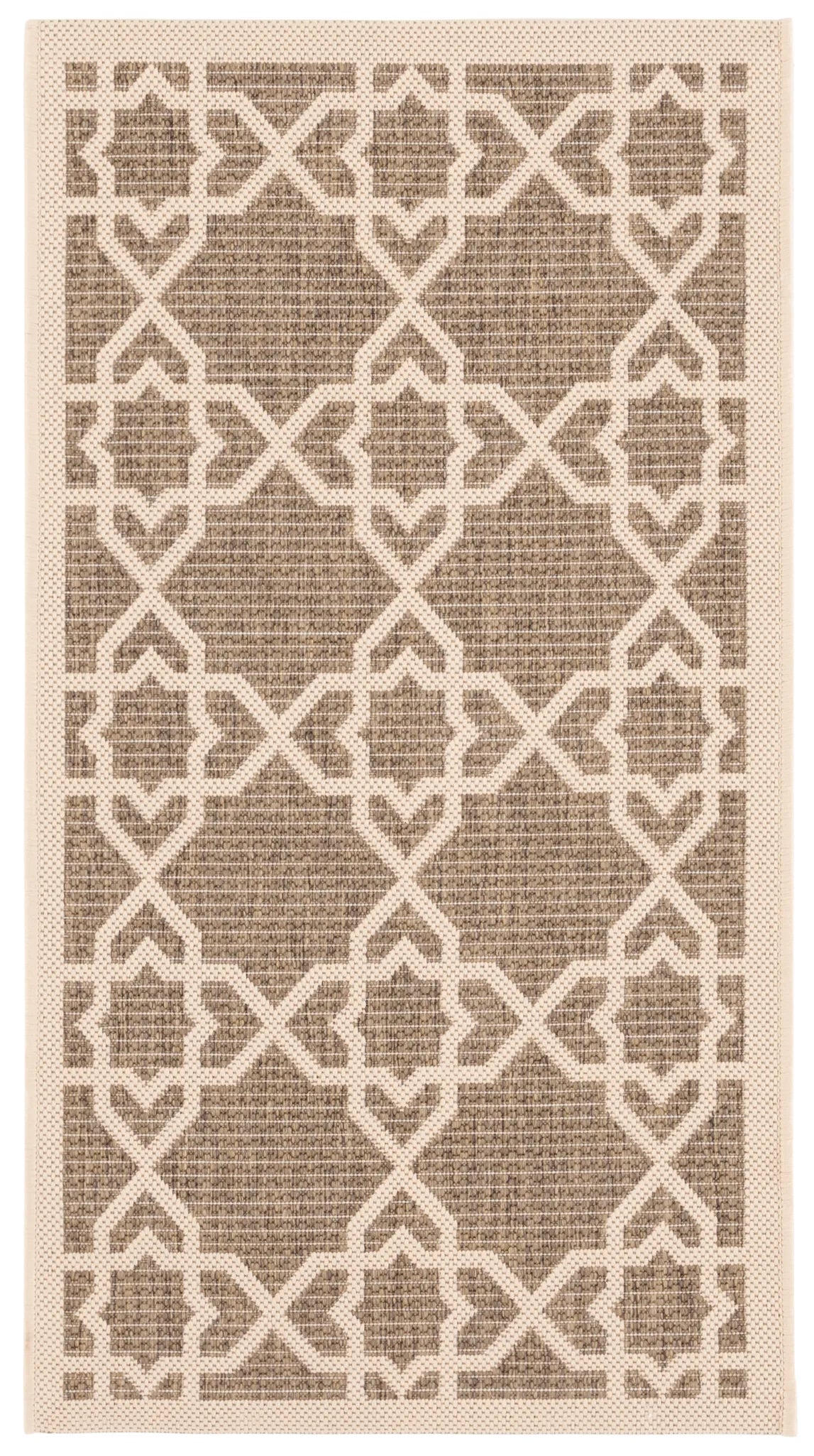 Safavieh Courtyard 2'-0" x 3'-7" Rug in Brown / Beige