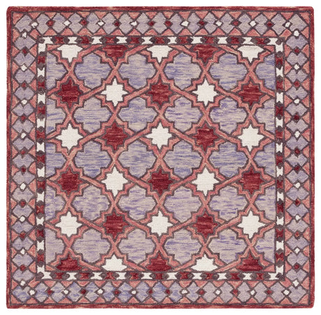 Safavieh Aspen 5'-0" x 5'-0" Rug in Red / Pink
