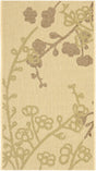 Safavieh Courtyard 2'-0" x 3'-7" Rug in Natural / Olive
