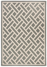Safavieh Courtyard 5'-3" x 7'-7" Rug in Anthracite / Light Beige