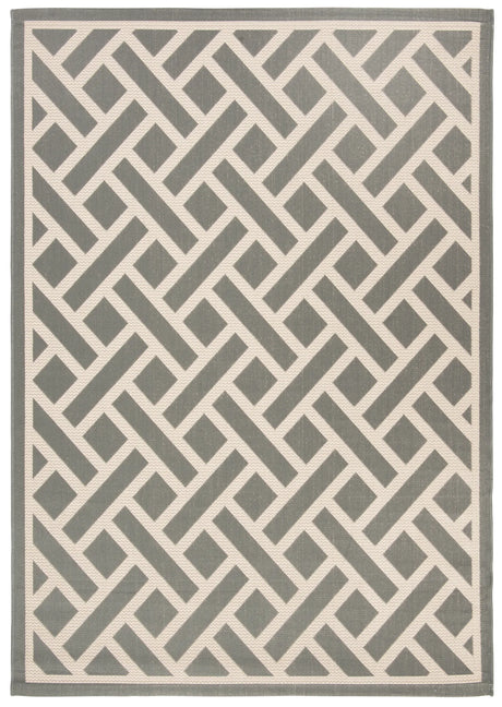 Safavieh Courtyard 5'-3" x 7'-7" Rug in Anthracite / Light Beige