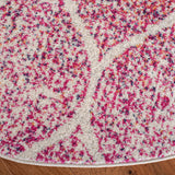 Safavieh Madison 5'-3" x 5'-3" Rug in Cream / Fuchsia