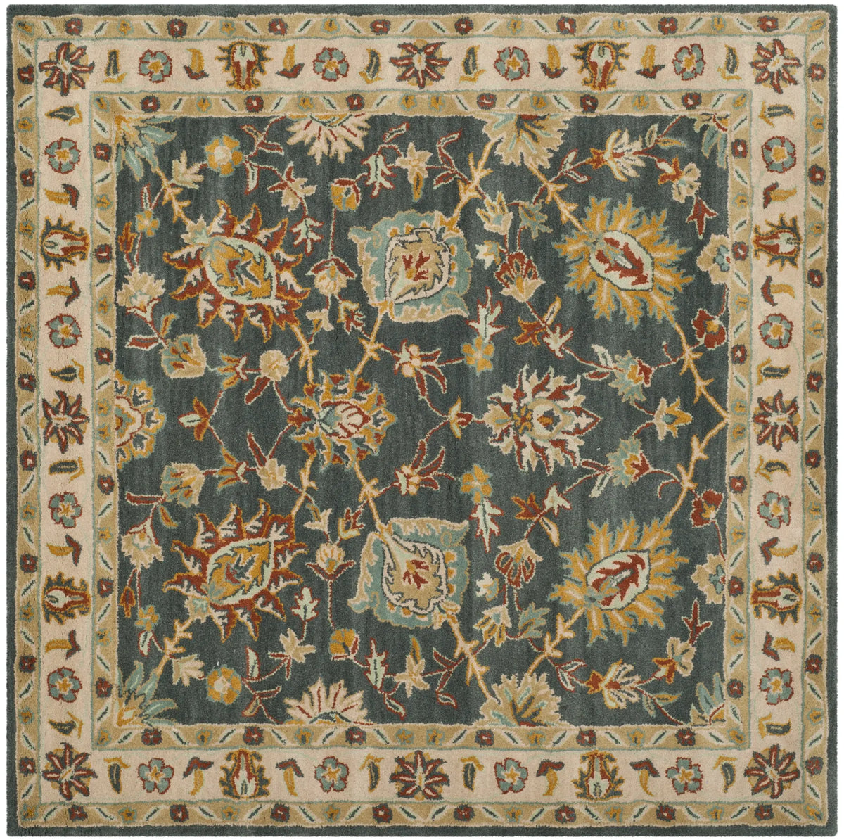 Safavieh Classic 6'-0" x 6'-0" Rug in Dark Grey / Ivory