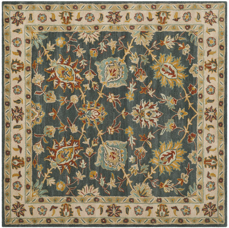 Safavieh Classic 6'-0" x 6'-0" Rug in Dark Grey / Ivory