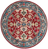Safavieh Kashan 6'-7" x 6'-7" Rug in Red / Blue