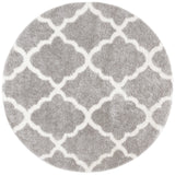 Safavieh Tahoe Shag 6'-7" x 6'-7" Rug in Grey / White