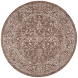 Safavieh Courtyard 5'-3" x 5'-3" Rug in Brown / Ivory