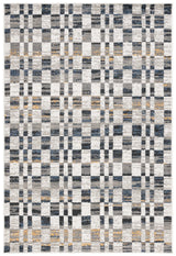 Safavieh Pyramid 4'-5" x 6'-5" Rug in Ivory / Grey Navy