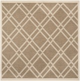 Safavieh Courtyard 7'-10" x 7'-10" Rug in Brown / Bone