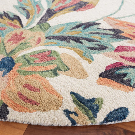 Safavieh Blossom 6'-0" x 6'-0" Rug in Ivory / Plum