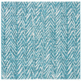 Safavieh Courtyard 6'-7" x 6'-7" Rug in Blue / Grey