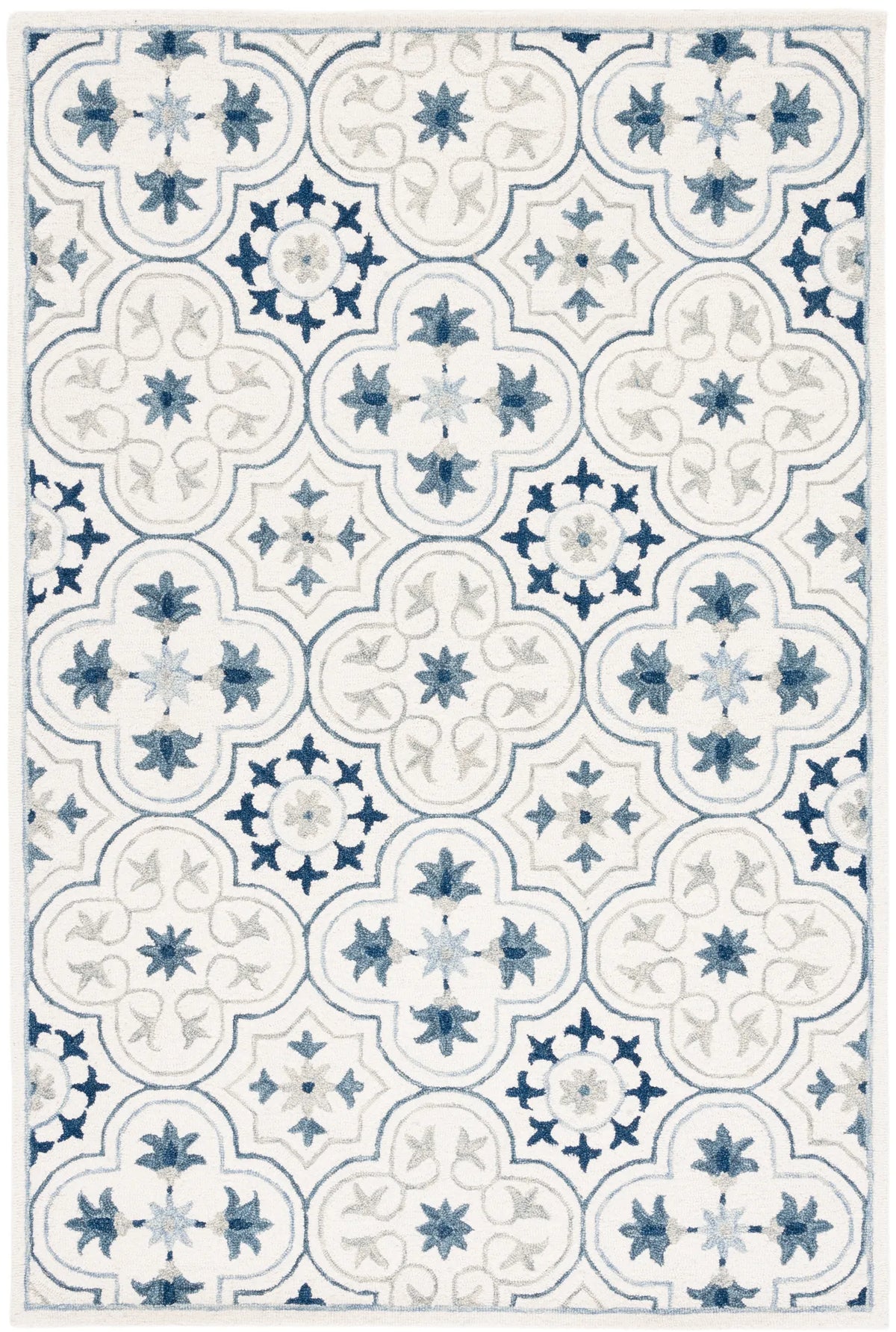 Safavieh Micro-Loop 4'-0" x 6'-0" Rug in Ivory / Sage