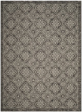 Safavieh Courtyard 6'-7" x 9'-6" Rug in Black / Light Grey