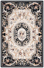 Safavieh Savonnerie 4'-0" x 6'-0" Rug in Ivory / Black