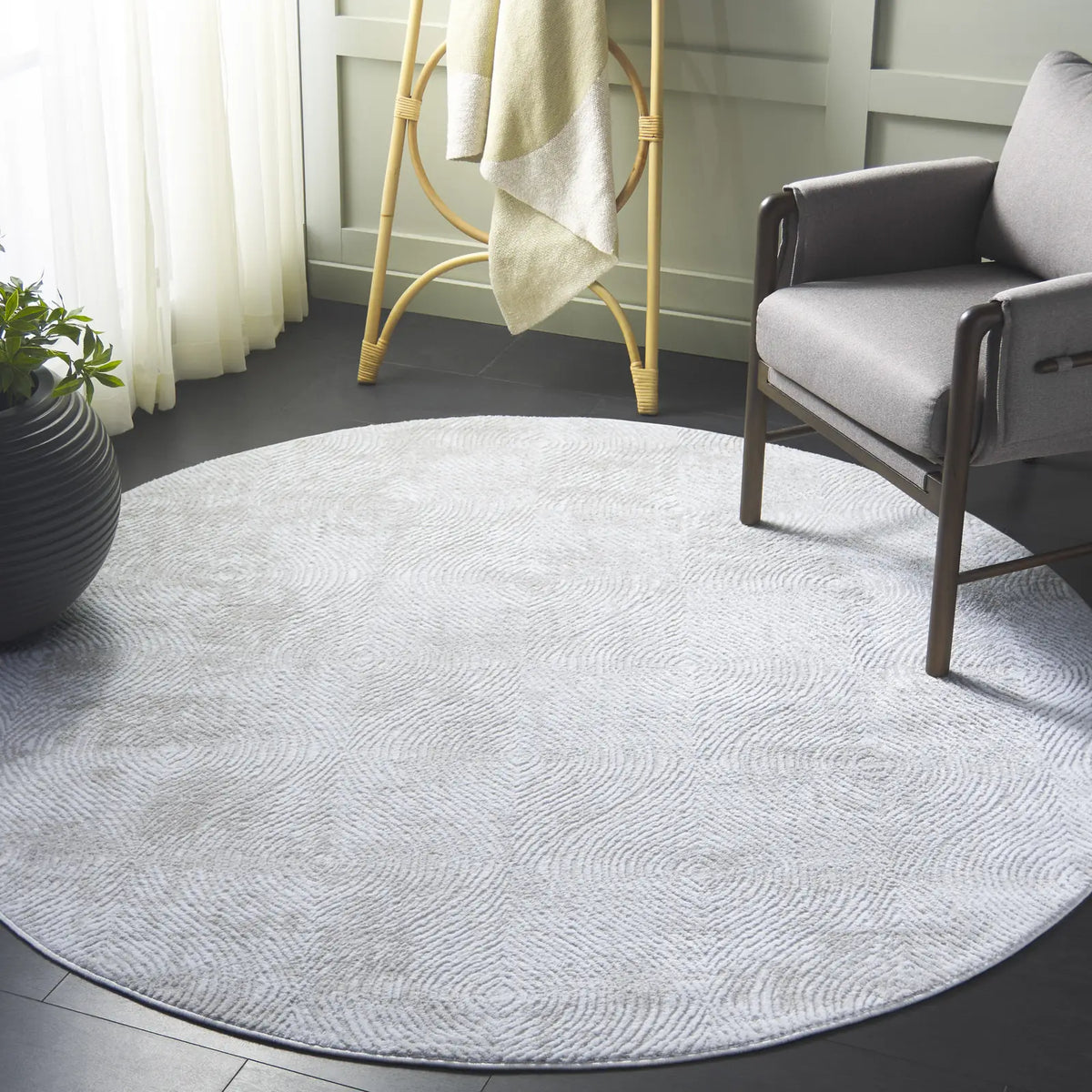 Safavieh Carter 6'-7" x 6'-7" Rug in Ivory / Taupe
