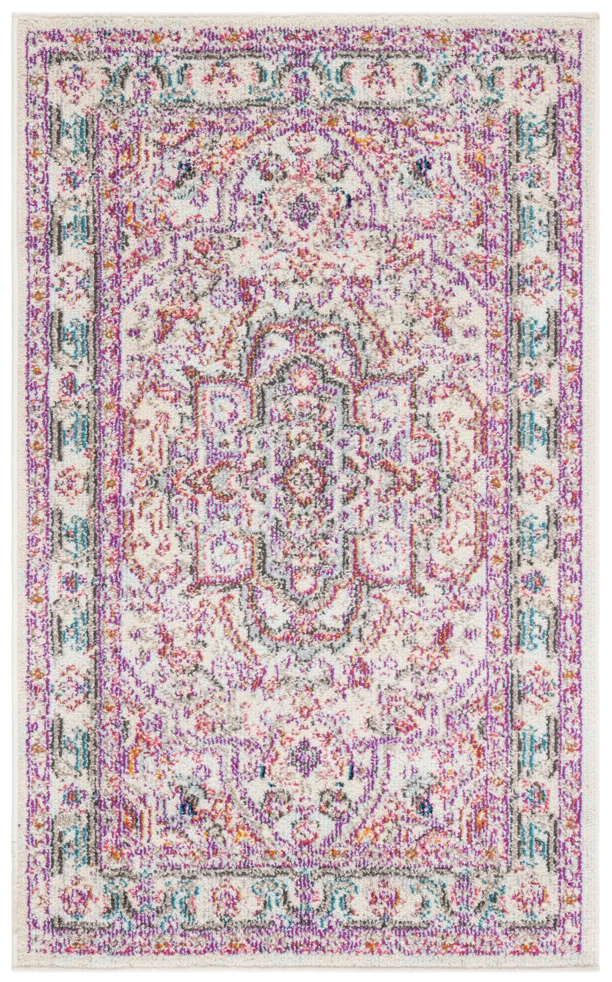 Safavieh Madison 200 3'-0" x 5'-0" Rug in Beige / Fuchsia