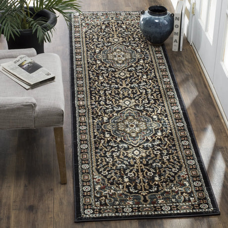 Safavieh Lyndhurst 2'-3" x 10'-0" Rug in Anthracite / Teal
