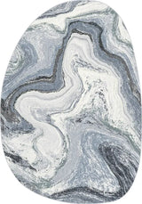 Dynamic Rugs Eclipse 63436 Power Loomed Modern Grey/Cream Rug - Pebble