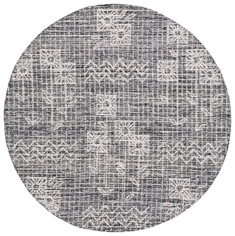 Safavieh Metro 6'-0" x 6'-0" Rug in Black / Ivory