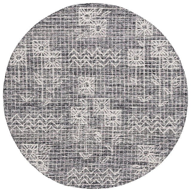 Safavieh Metro 6'-0" x 6'-0" Rug in Black / Ivory