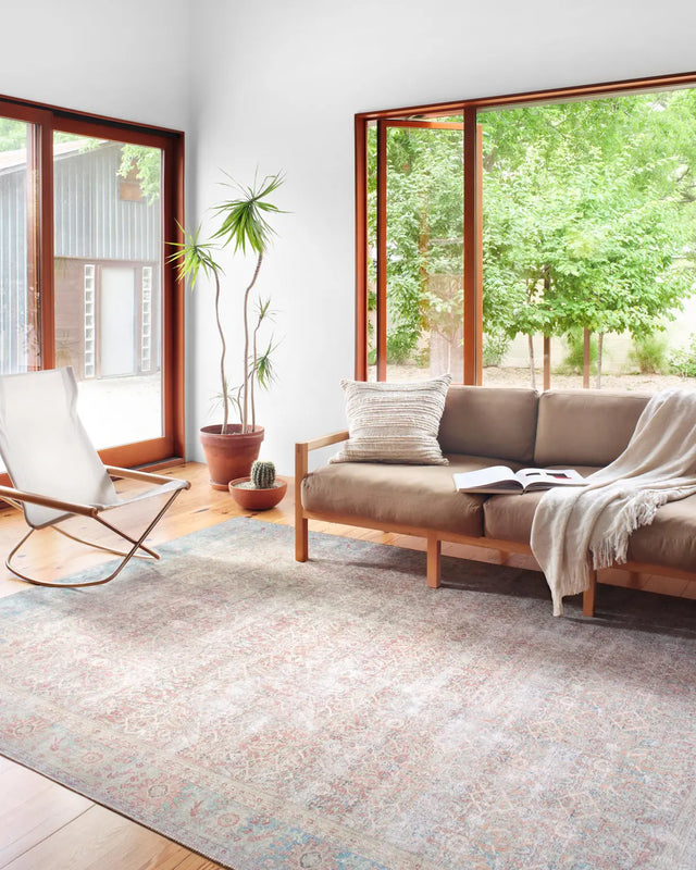 Loloi Wynter Wyn-04 Red/Teal Rugs - room scene 1