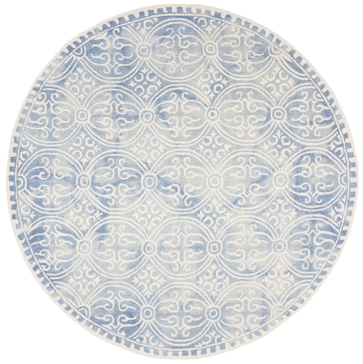 Safavieh Dip Dye 7'-0" x 7'-0" Rug in Blue / Ivory