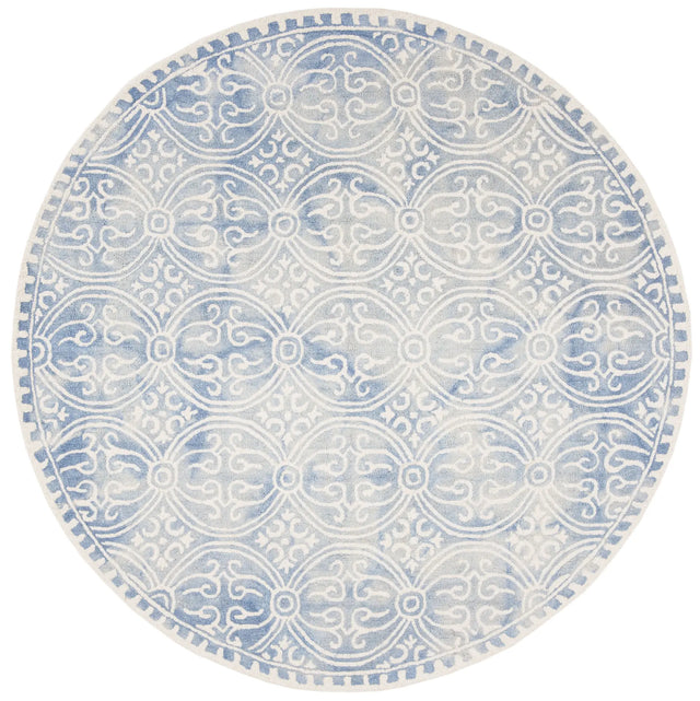 Safavieh Dip Dye 7'-0" x 7'-0" Rug in Blue / Ivory
