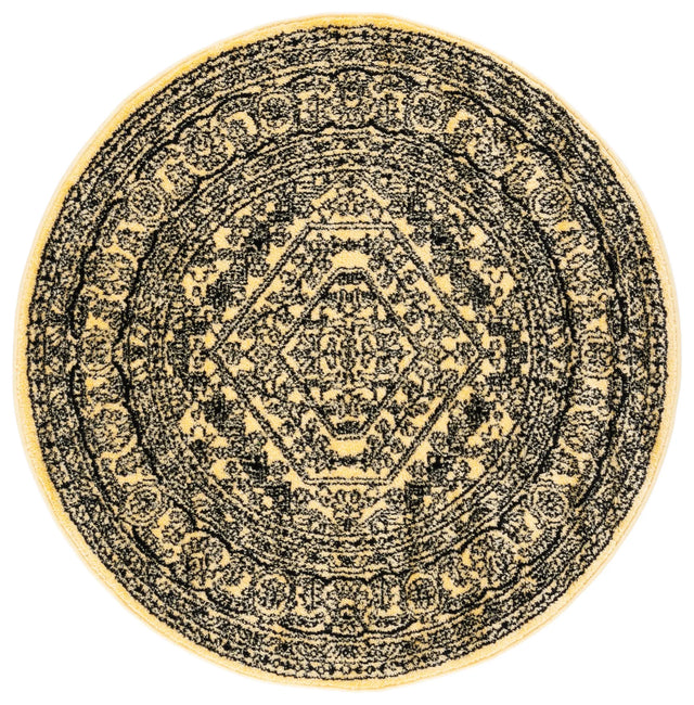 Safavieh Adirondack 4'-0" x 4'-0" Rug in Gold / Black