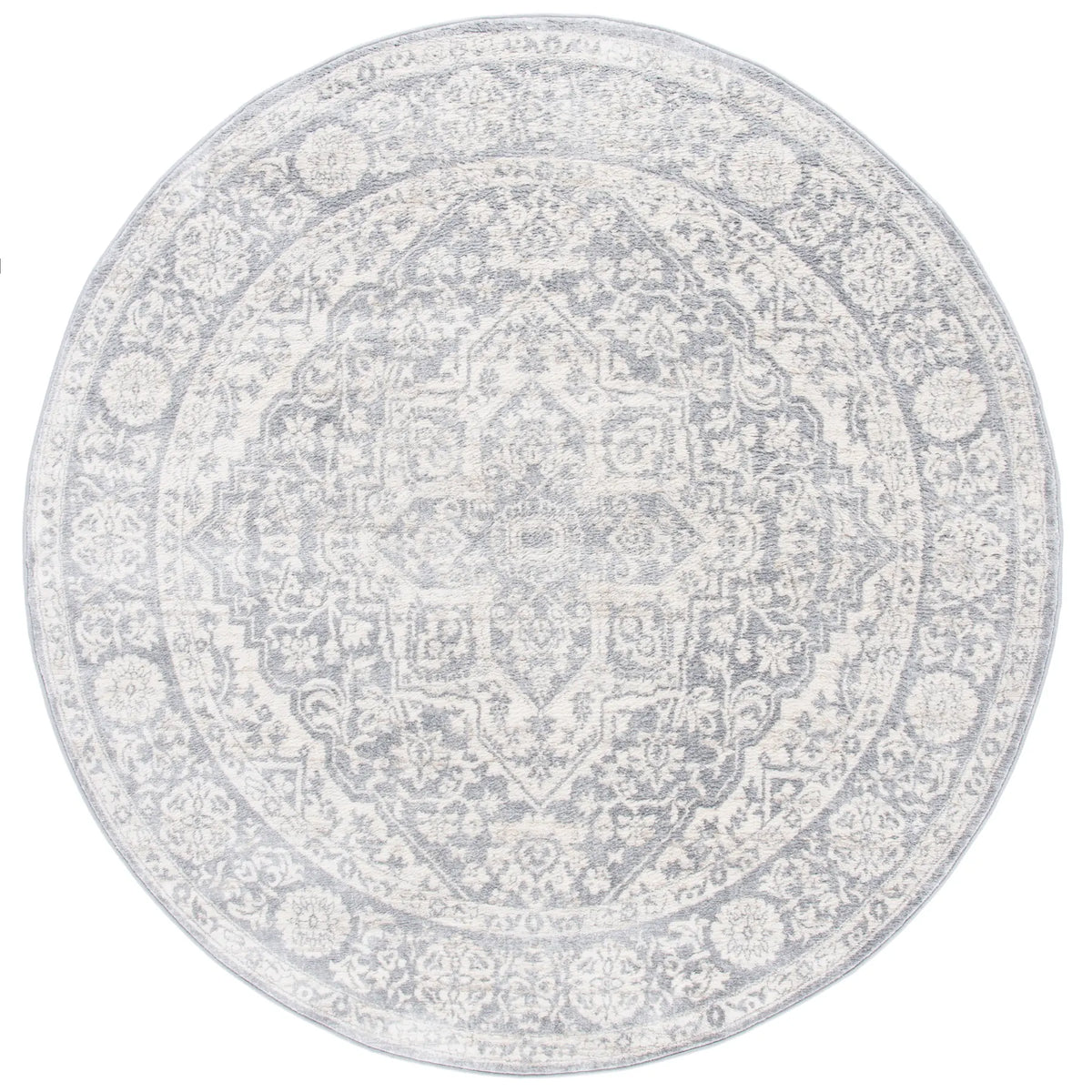 Safavieh Brentwood 10'-0" x 10'-0" Rug in Light Grey / Ivory