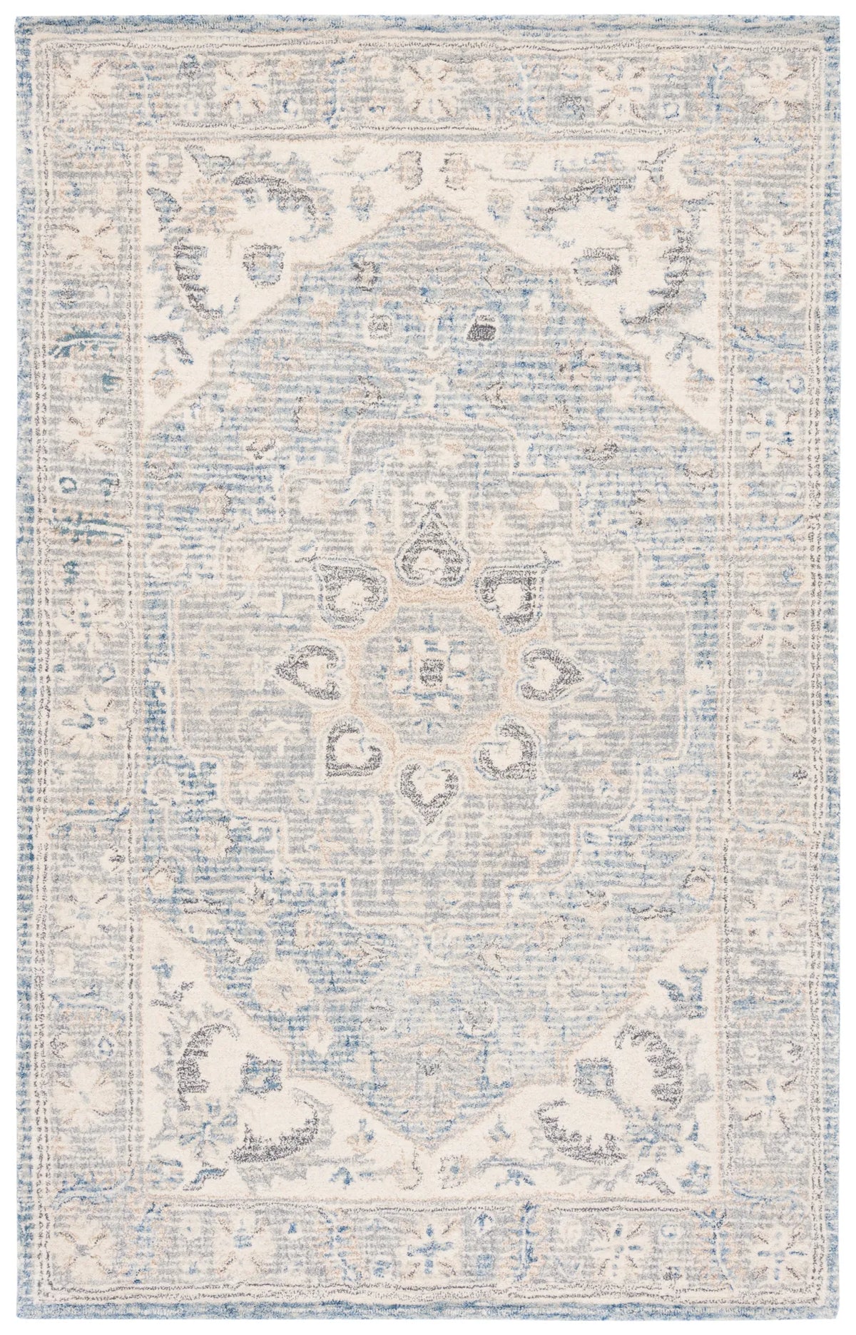 Safavieh Metro 4'-0" x 6'-0" Rug in Light Grey / Ivory