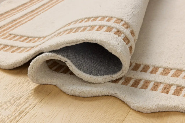 Chris Loves Julia x Loloi Scottie SCO-01 Ivory / Rust Rug - pile height