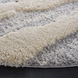 Safavieh Hi-Lo Shag 6'-7" x 6'-7" Rug in Grey / Light Beige