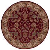 Safavieh Heritage 6'-0" x 6'-0" Rug in Red / Ivory