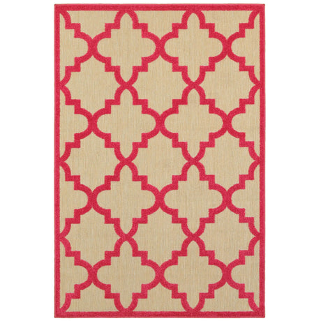 Oriental Weavers Sphinx Cayman 660P9 Sand / Pink Rugs - main flat