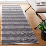 Safavieh Striped Kilim 2'-3" x 8'-0" Rug in Ivory / Black
