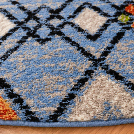 Safavieh Amsterdam 6'-7" x 6'-7" Rug in Blue / Ivory