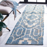 Safavieh Natural Fiber 2'-3" x 9'-0" Rug in Blue / Ivory