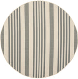 Safavieh Courtyard 5'-3" x 5'-3" Rug in Grey / Bone