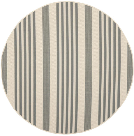 Safavieh Courtyard 5'-3" x 5'-3" Rug in Grey / Bone