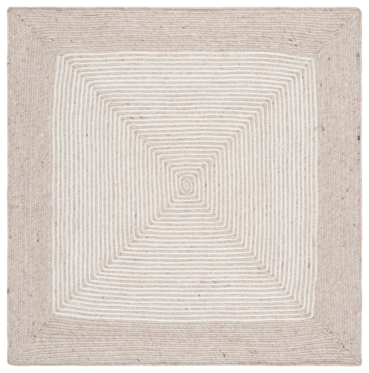 Safavieh Braided 5'-0" x 5'-0" Rug in Beige / Ivory