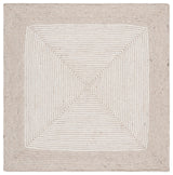 Safavieh Braided 5'-0" x 5'-0" Rug in Beige / Ivory