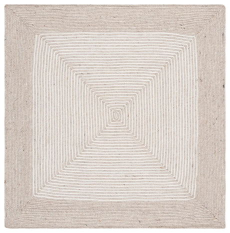 Safavieh Braided 5'-0" x 5'-0" Rug in Beige / Ivory