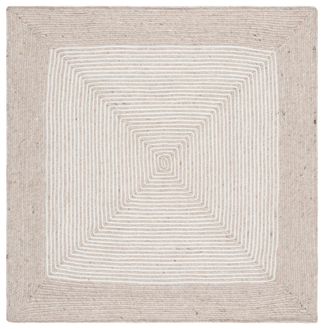 Safavieh Braided 5'-0" x 5'-0" Rug in Beige / Ivory