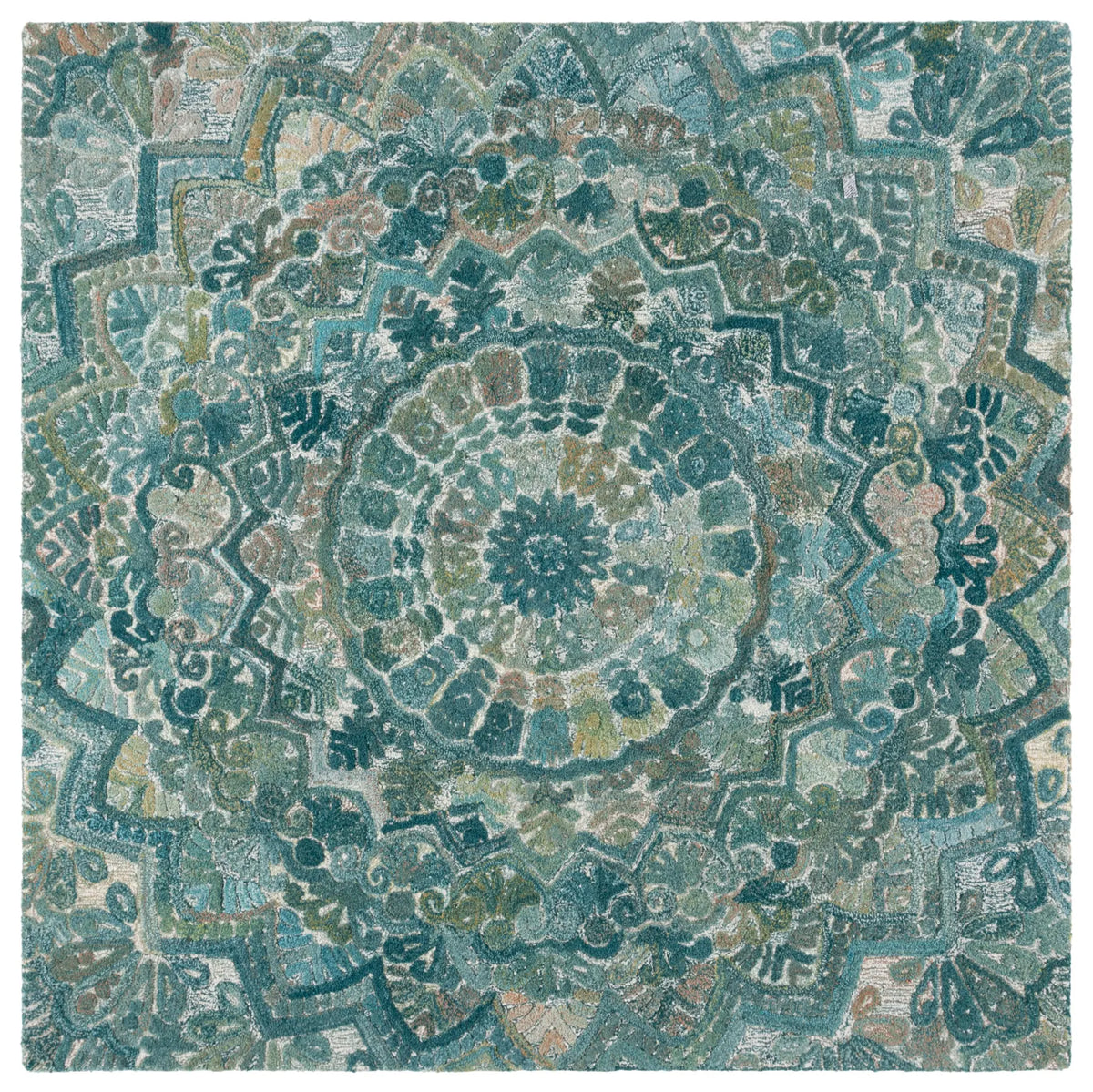 Safavieh Marquee 6'-0" x 6'-0" Rug in Aqua / Green