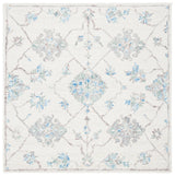 Safavieh Micro-Loop 5'-0" x 5'-0" Rug in Ivory / Grey